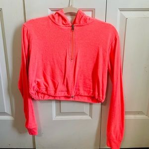 Forever 21 half zip cropped sweatshirt